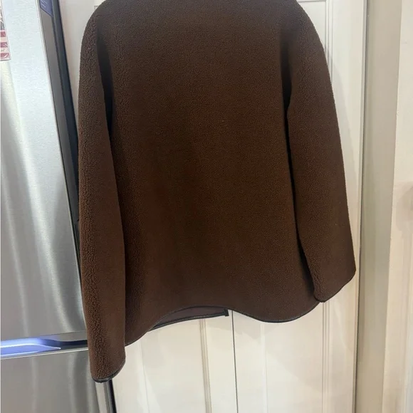 Rebecca Minkoff Brown Shearling Jacket with Toggle Closures - Picture 2 of 14